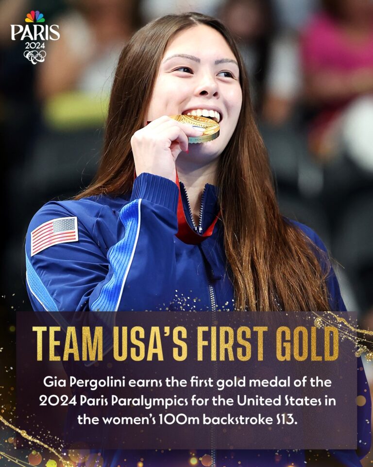 Gia Pergolini wins the first GOLD of the Paris Paralympics for Team USA.